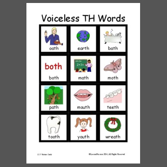 Voiceless TH Words